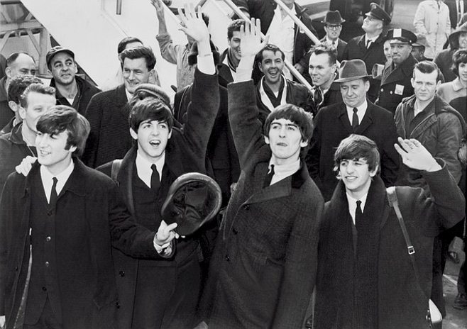 the beatles waving